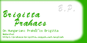 brigitta prahacs business card